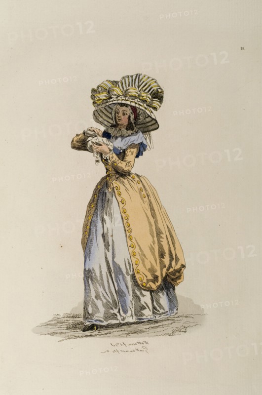 Woman in the fashion of the 18th century