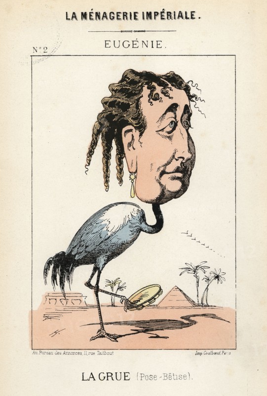 Eugénie de Montijo. Caricature