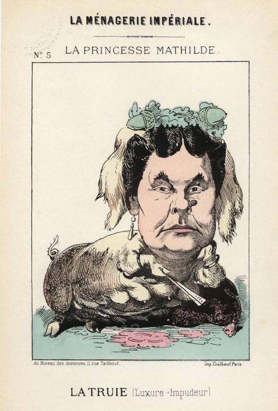 Caricature of Princess Mathilde