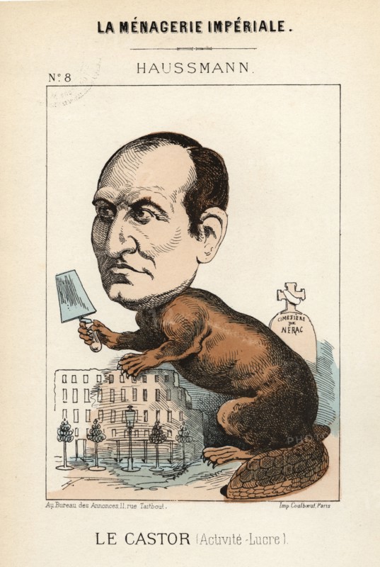 Georges-Eugène Haussmann. Caricature