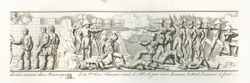 Colonne Vendôme : Le 13 octobre, le maréchal Soult cerne et prend une division ennemie dans Memmingen. Le 11 octobre, 6000 Français cernés à Albeck par 25000 hommes battent l'ennemi et font 1500 prisonniers.