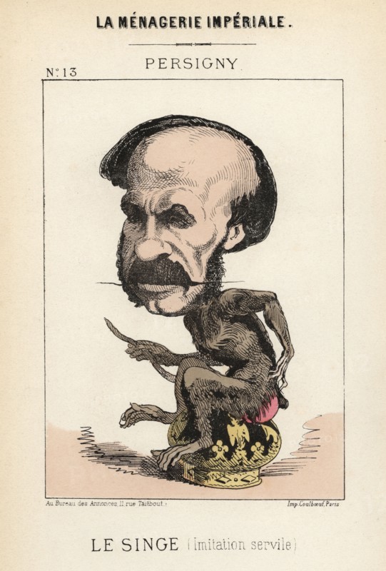 Caricature of Jean Gilbert Victor Fialin, Duc de Persigny