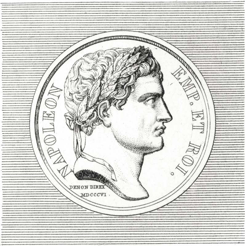 Médaille de la campagne de 1805 : portrait de Napoléon 1er