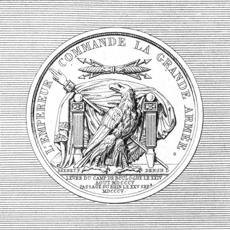 Médaille de la campagne de 1805 : symboles impériaux