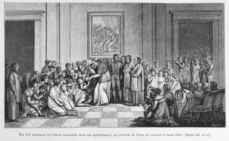Pope Pius VII blessing the faithful