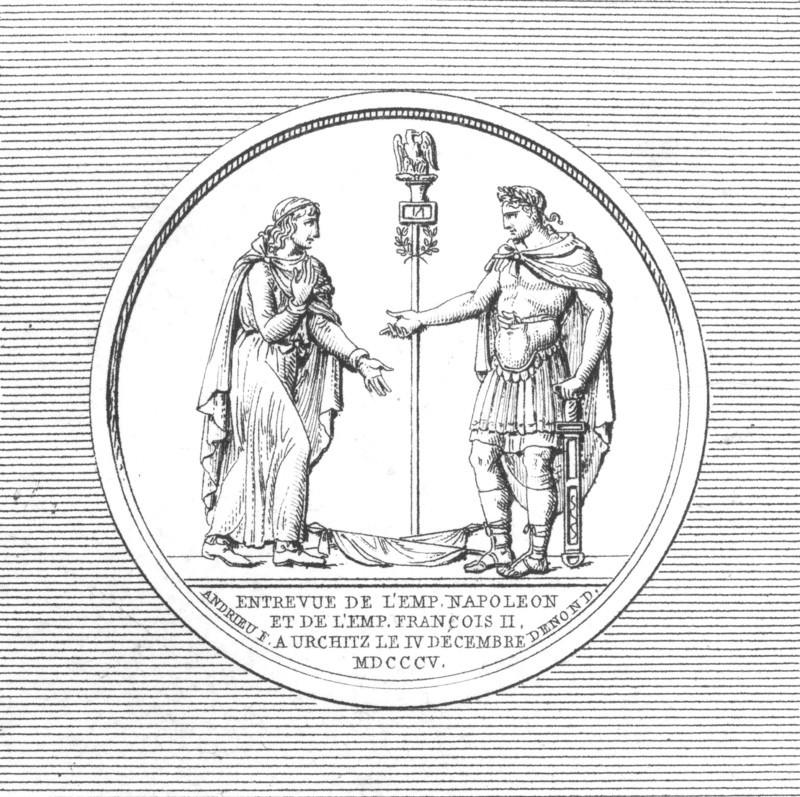 Médaille de la campagne de 1805 : Entrevue de François II et Napoléon 1er à Urchitz