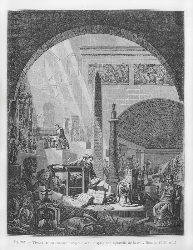 Vivant-Denon, entouré d'objets d'art