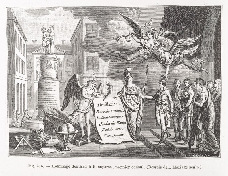 Dedication to the Arts by Bonaparte, premier consul