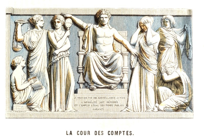 Bas-relief symbolisant la Cour des Comptes