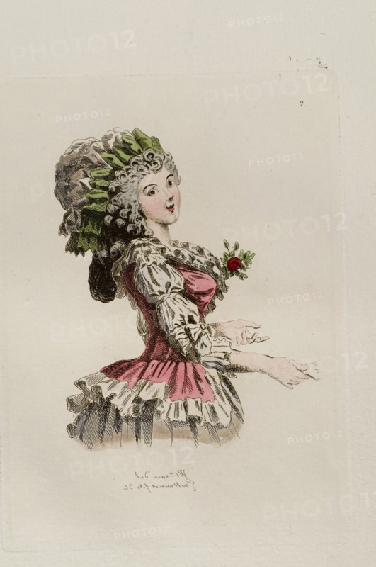 Femme coiffée d'un bonnet au globe