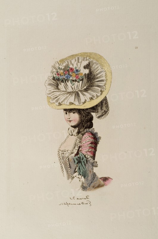 Femme coiffée d'un chapeau anglais, dit Chapeau à la Turque