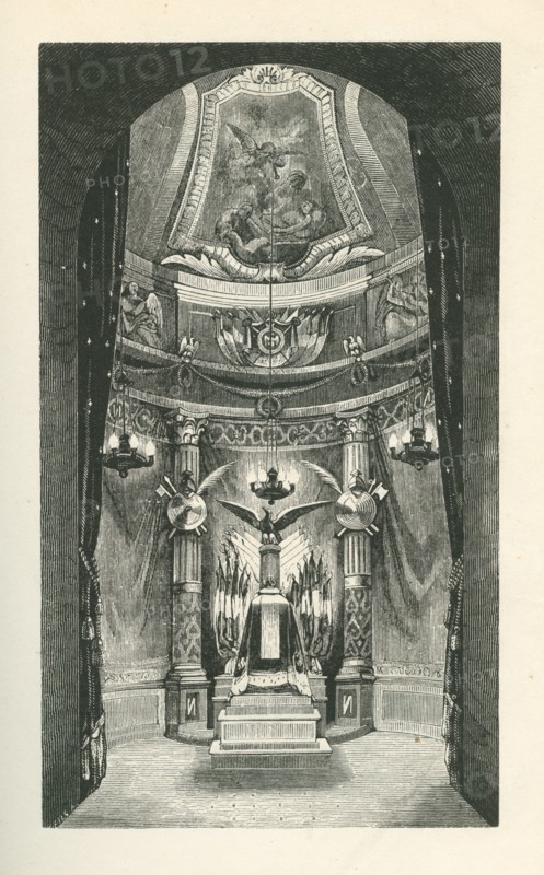 Le cercueil de Napoléon 1er en l'église des Invalides