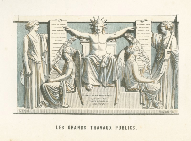 Allégorie représentant les grands travaux publics de Napoléon 1er