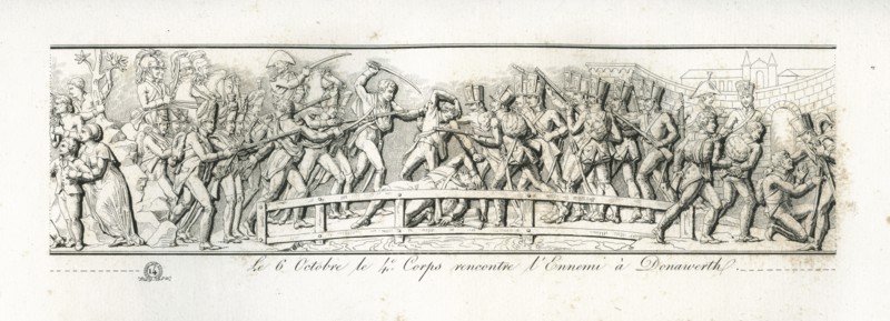 Colonne Vendôme : Le 6 octobre 1805, le 4e corps rencontre l'ennemi à Donawerth
