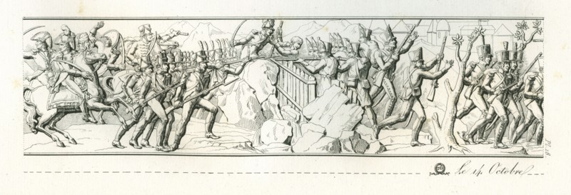 Colonne Vendôme : Le 14 octobre, le maréchal Ney force le pont d'Echlingen et enlève la position de l'Abbaye.