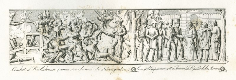 Colonne Vendôme : Les 15 et 16 novembre 1805, combat d'Hollabrunn. Le 20 novembre, l'empereur reçoit à Brunn les députés de Moravie.
