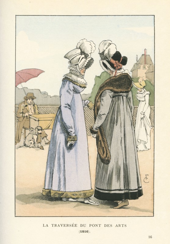 La traversée du pont des Arts, 1816
