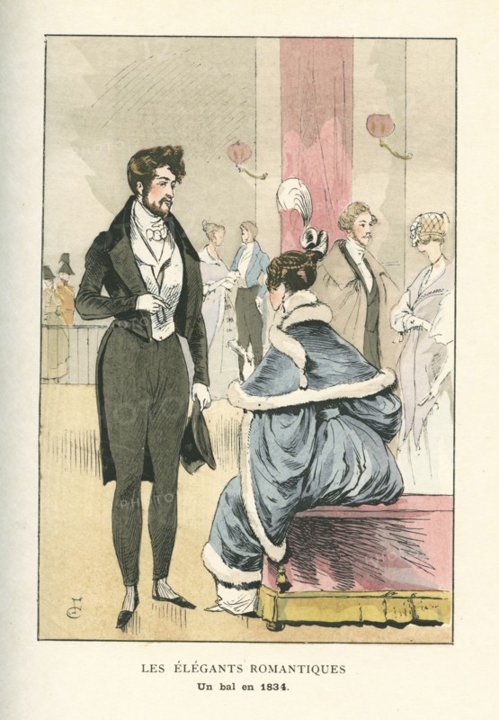 Les élégants romantiques, un bal en 1834