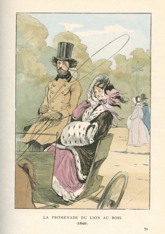 La promenade du lion au bois, 1840