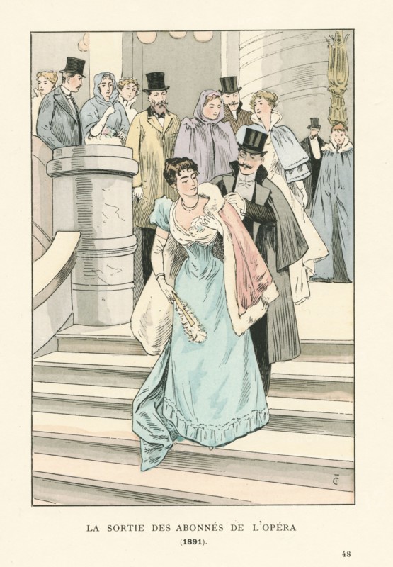 La sortie des abonnés de l'Opéra, 1891