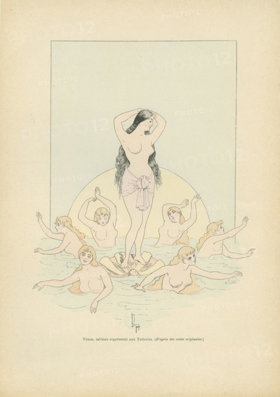 Vénus, tableau vivant représenté lors d'un bal aux Tuileries, sous le Second Empire