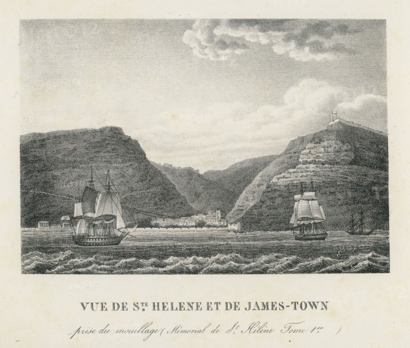 Vue de Ste Hélène et de James-Town (Ile de Sainte-Hélène)