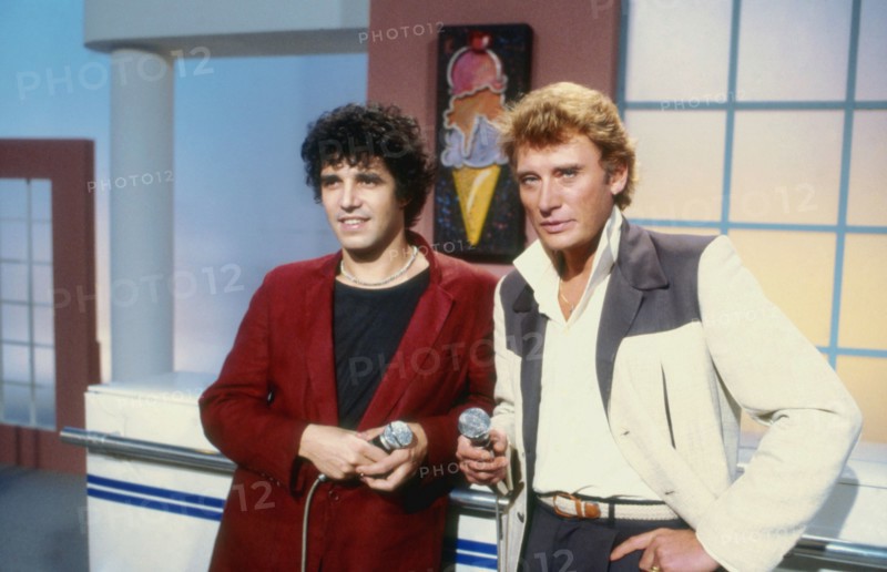 Julien Clerc and Johnny Hallyday, 1983