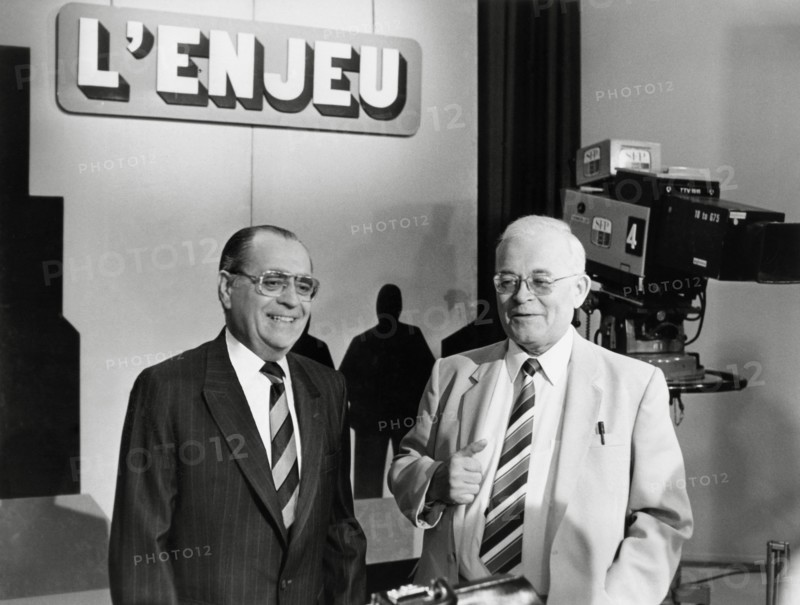 Pierre Bérégovoy et André Bergeron, 1985