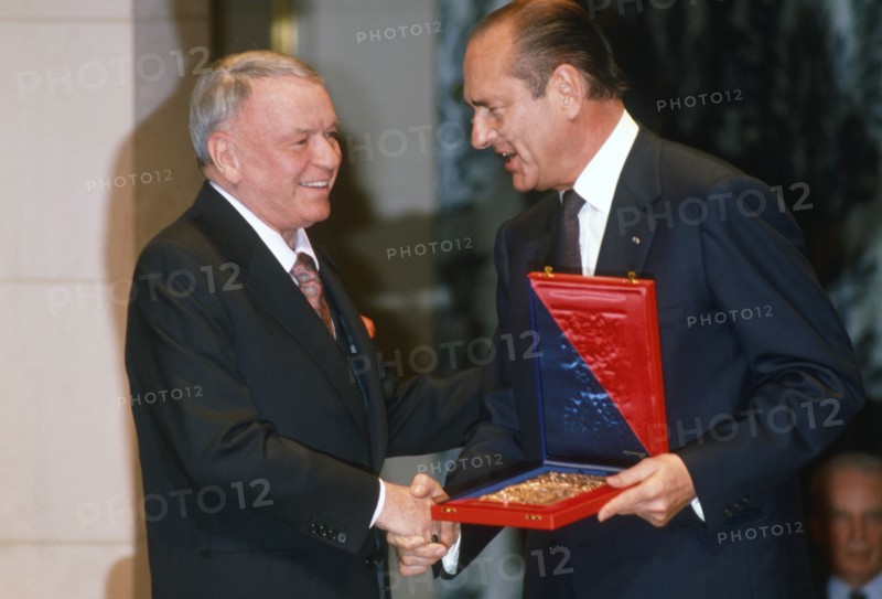 Frank Sinatra and Jacques Chirac, 1989