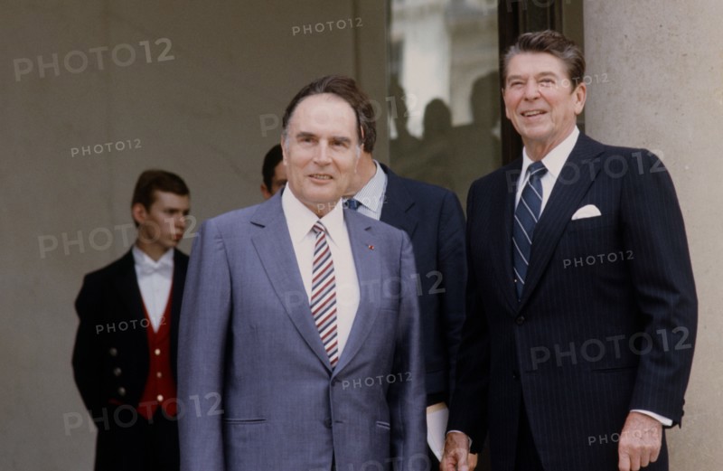 François Mitterrand and Ronald Reagan, 1982