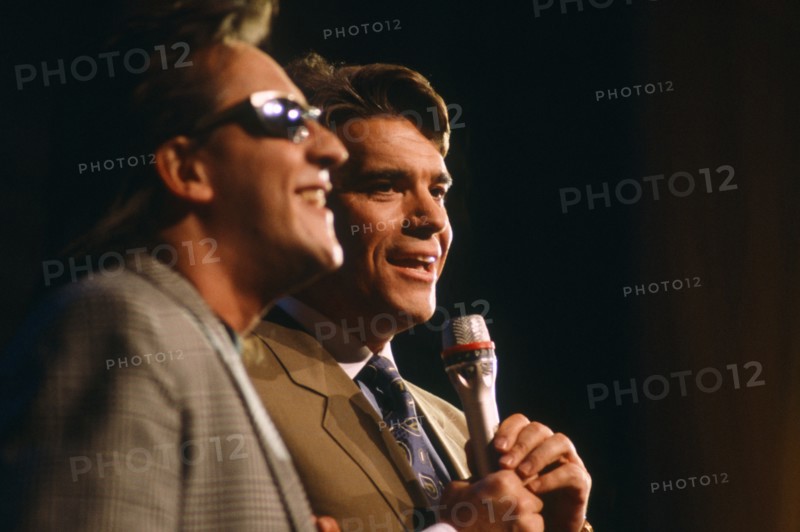 Gilbert Montagné et Bernard Tapie, 1990