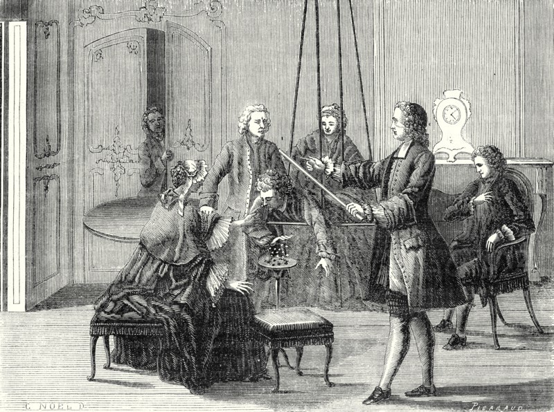 La première étincelle électrique tirée du corps humain (1745)