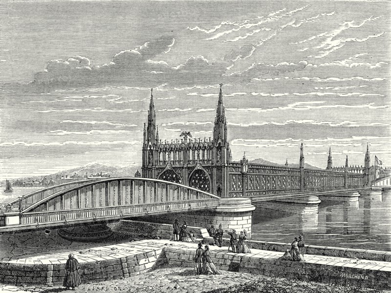 Pont sur le Rhin, entre Strasbourg et Kehl
