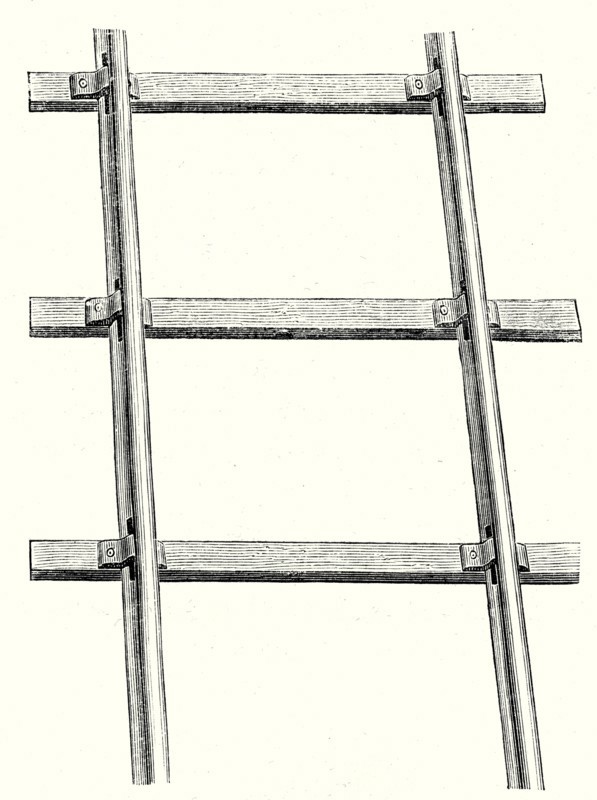 Disposition des rails sur les traverses
