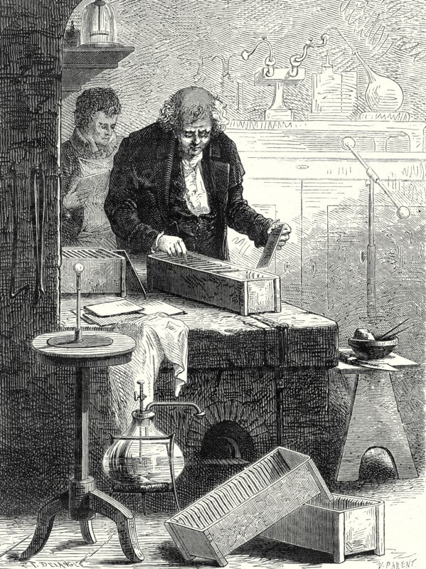 Cruikshank builds the battery with channels