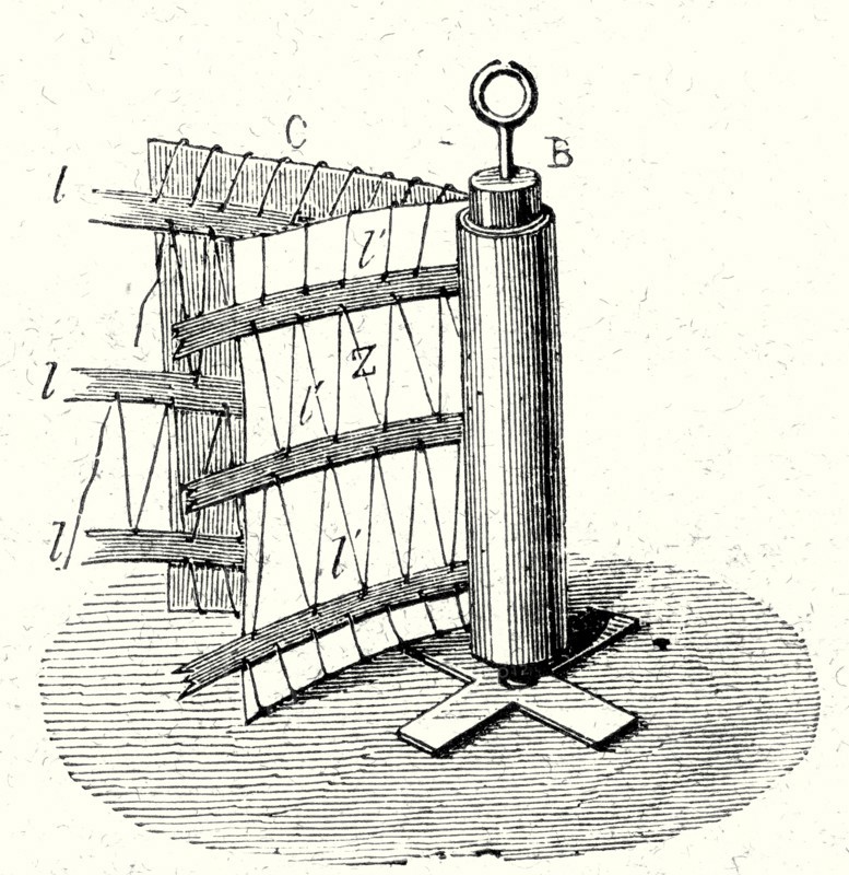 A part of the propeller battery