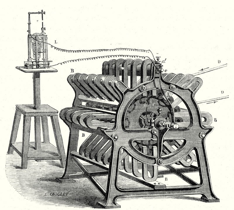 Machine magnéto-électrique de la Compagnie l'Alliance