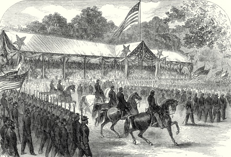 The American Civil War: Grand Review Of The Army Of The Potomac Before President Johnson At Washington, 17 June, 1865