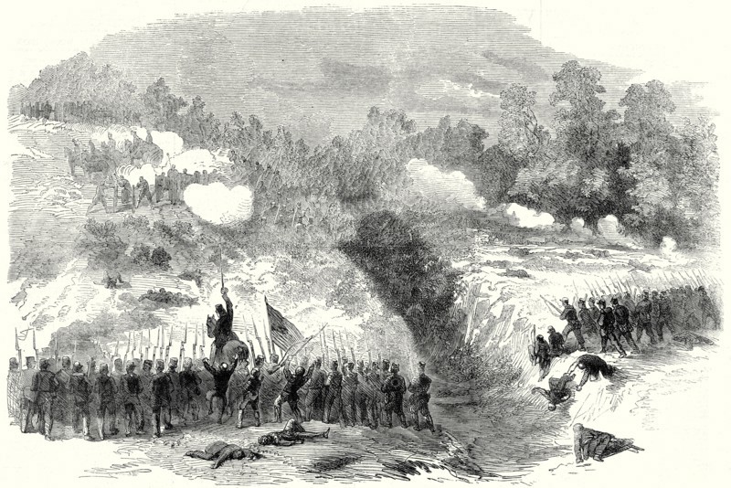 The Civil War In America: Attack On The Confederate Batteries At Bull Run By The 27th and 14th New York Regiments, 17 August, 1861