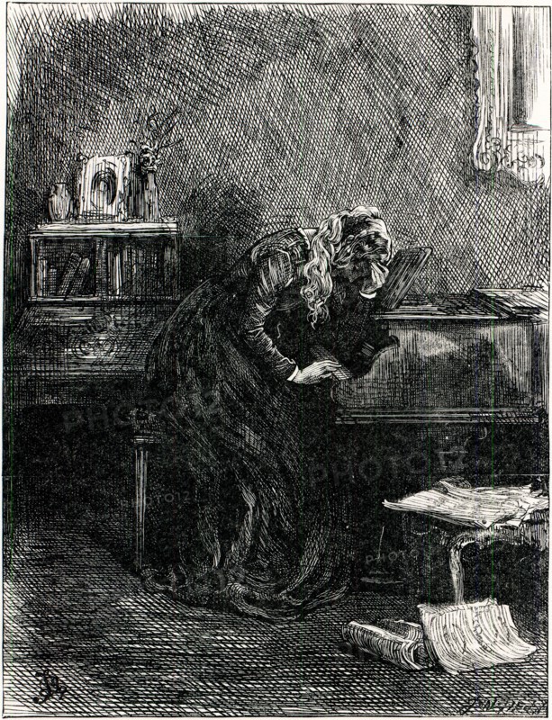 " IT WAS REPEATED  OFTEN, IN THE SHADOWY SOLITUDE; AND BROKEN MURMURS OF THE STRAIN STILL TREMBLED ON THE KEYS, WHEN THE SWEET VOICE WAS HUSHED IN TEARS."