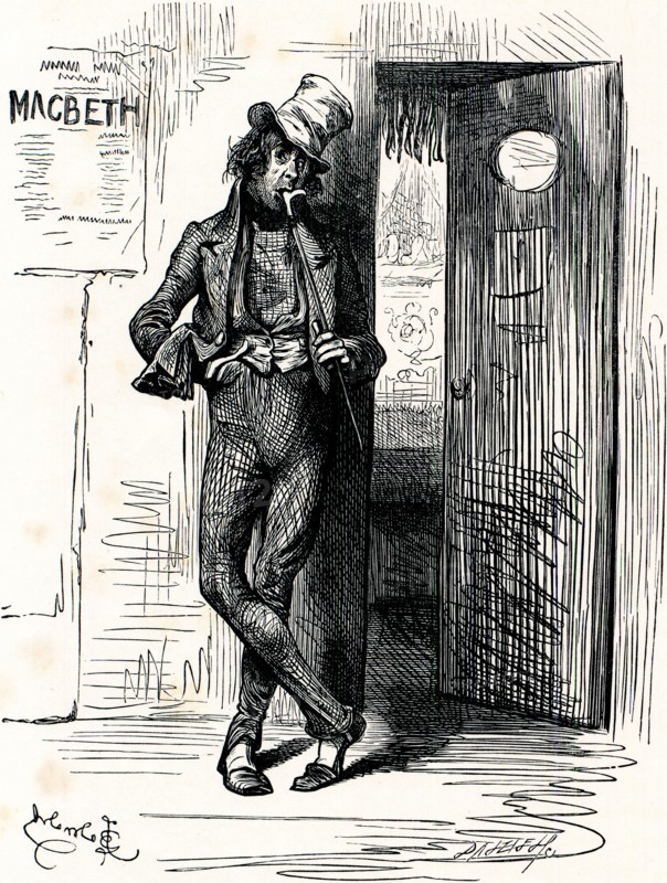 Charles Dickens, Sketches by Boz, HIS LINE IS GENTEEL COMEDY, HIS FATHER'S, COAL AND POTATO. HE DOES ALFRED HIGHFLIER