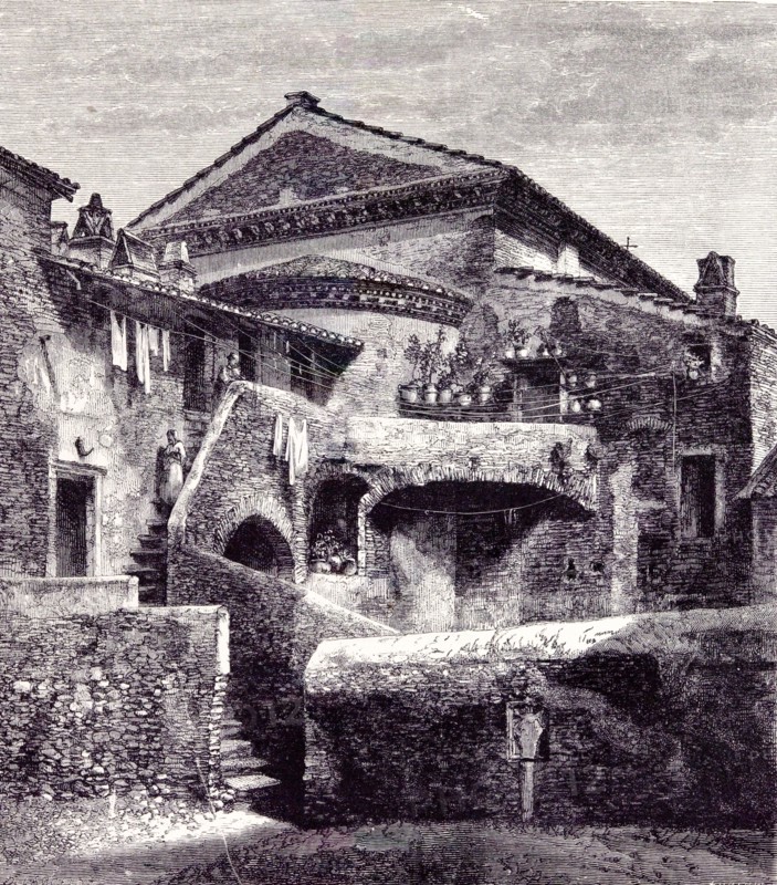 Rome Italy 1875, Behind San Crispino