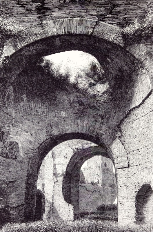 Rome Italy 1875, CALDARIUM  OF THE BATHS OF CAKACALLA