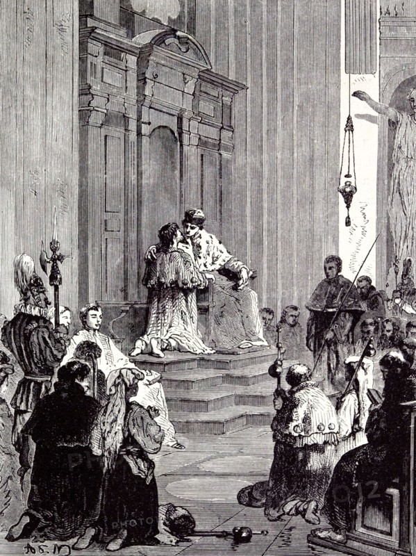 Rome Italy 1875, THE GRAND PENITENTIARY AT ST. PETER'S