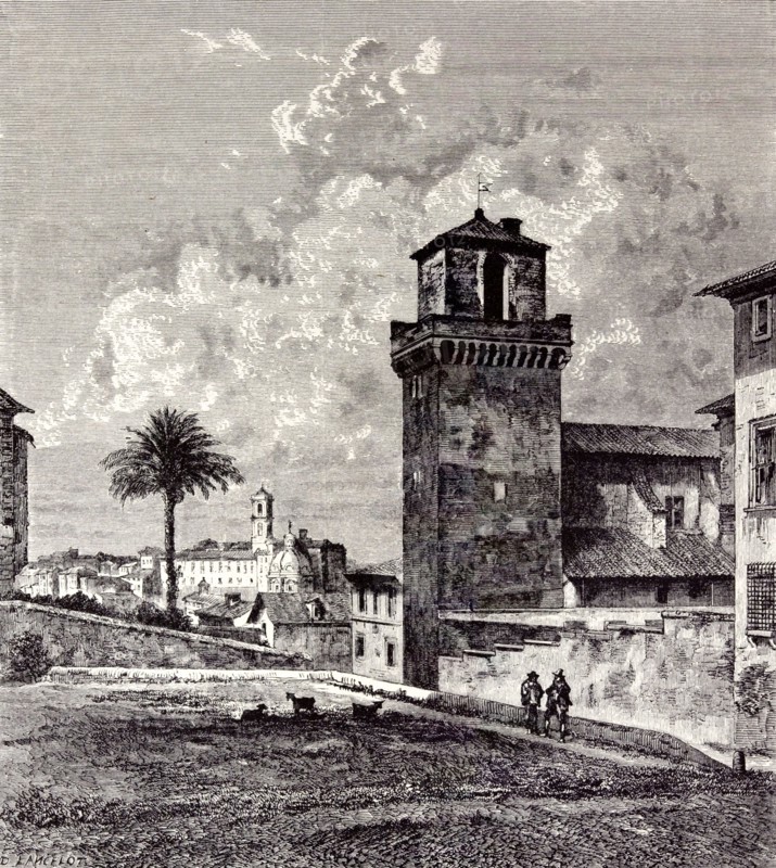 Rome Italy 1875, PIAZZA   OF SAN PIETRO IN VINCOLI