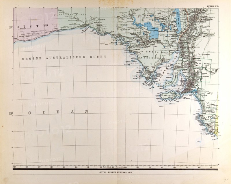 Australia Gotha, Justus Perthes, 1872, Atlas. Perthes, Johan Georg Justus 1749 Ã¢â‚¬â€ú 1816, German publisher, was born in Rudolstadt in 1749. In 1785 he founded at Gotha the business which bears his name, Justus Perthes. In this he was joined in 1814 by his son Wilhelm, 1793 Ã¢â‚¬â€ú 1853. He laid the foundation of the Geographical Branch of the business, for which it is chiefly famous, by publishing the and-Atlas (1817-1823) of Adolf Stieler (1775-1836). Wilhelm Perthes engaged the collaboration of the most eminent German geographers of the time, including Heinrich  Berghaus, Christian Gottlieb Reichard, Karl Spruler and Emil von Sydow. The business passed to his son Bernard Wilhelm Perthes (1821-1857). In 1863 the firm first issued the Almanach de Gotha, a statistical, Historical and genealogical Annual (in French) of the various countries of the world.