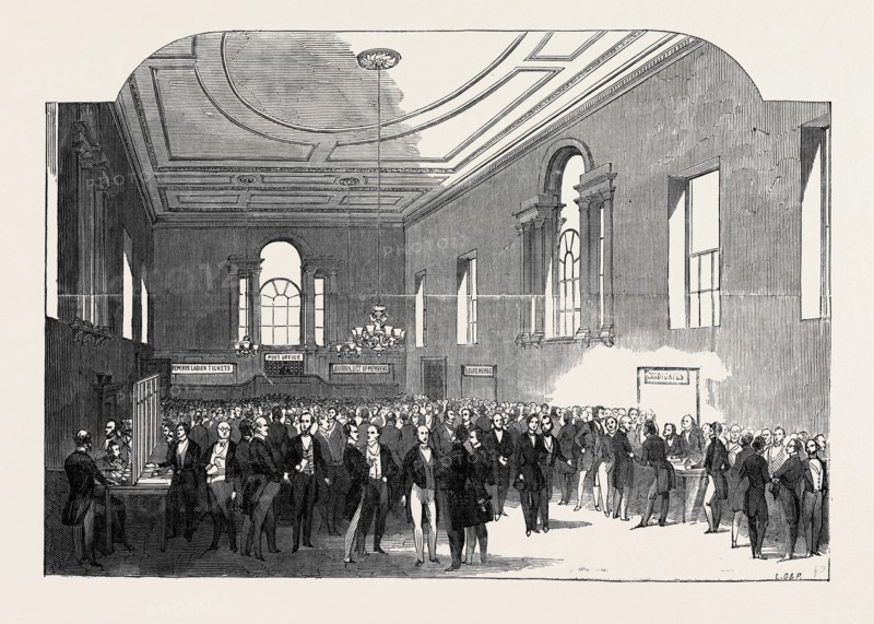 THE RECEPTION ROOM, AT THE TOWN HALL, CAMBRIDGE, BRITISH ASSOCIATION FOR THE ADVANCEMENT OF SCIENCE