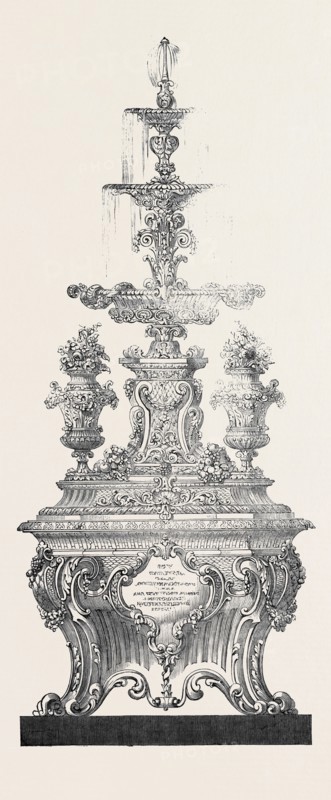 SPLENDID SILVER FOUNTAIN, FOR THE PASHA OF EGYPT, MOHAMMED ALI