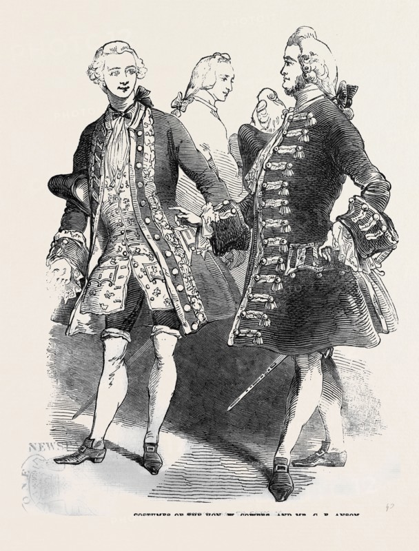COSTUMES OF THE HON. W. COWPER, AND MR. G.E. ANSON