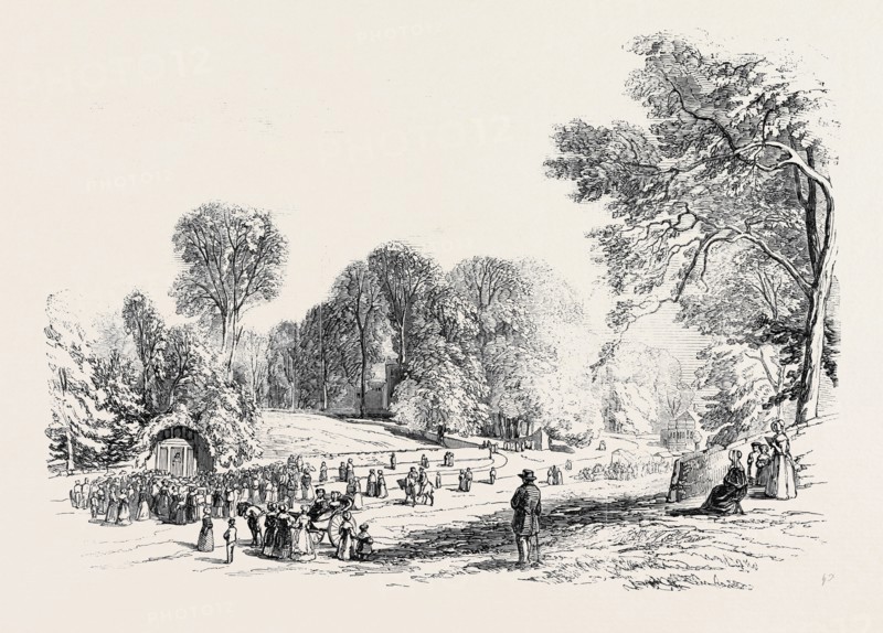TISSINGTON WELL-DRESSING IN 1845, THE CEREMONY AT THE HALL WELL